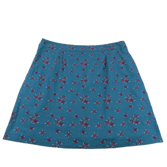 NESS Scotland Women's Teal Red Floral Bernice Pleat Skirt US14 - Picture 4 of 8